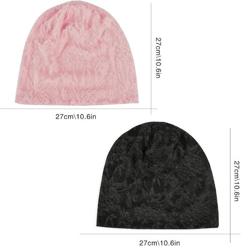 Womens Chemo Beanie Hat Cancer Cap Stretch Slouchy Turban Headwear in Saudi Arabia