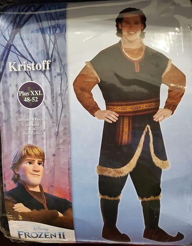 Party City Frozen 2 Kristoff Halloween Costume for Men, Disney, Plus Size (Jacket 48-52), Jumpsuit, Belt, Boot Covers in Saudi Arabia