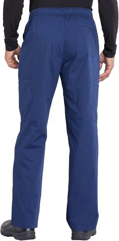 Men Scrubs Set Workwear Professionals WW695 V-Neck Top & WW190 Tapered Leg Fly Front Cargo Pant, Navy- 2XL Top / 2XL Pant in Saudi Arabia