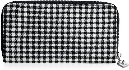 Lost Queen Women's Rockabilly Cherry Skulls Wallet Zip Around Clutch in Kuwait