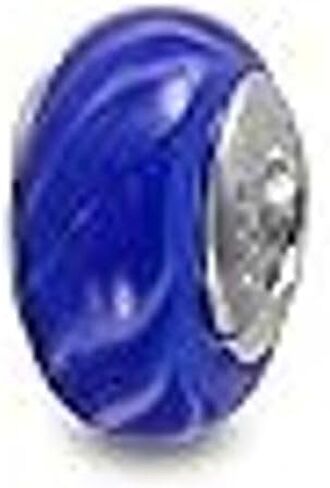 Galaxy Gold GG Genuine Murano Glass Charm Fit Pandora Charm Bracelets, 925 Sterling Silver Colored Swirl Rainbow Blue Sky Charm Original Glass Bead for Bracelet and Necklace in Saudi Arabia