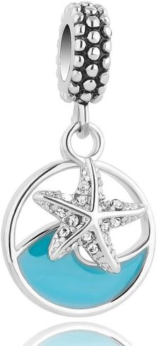 LovelyCharms Oceanic Starfish Charm Bule Sea Wave Charm Dangle Bead for Bracelet in Kuwait