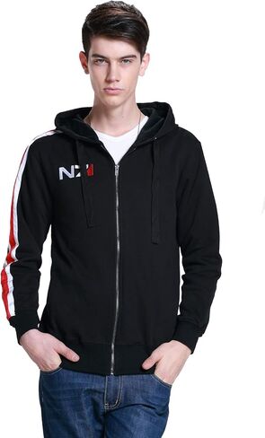 LILLIWEEN Mens Game Cosplay Hoodie N7 3D Jacket Pullover Hooded Sweatshirt in Kuwait