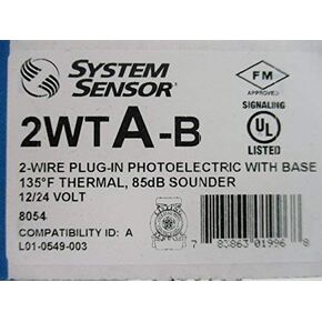 Smoke Alarm, 12/24 VDC, 2-Wire, Therm Sen