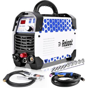 Reboot RBC6000DL Plasma Cutter, 60 Amp Non-Touch Pilot Arc Plasma Cutter Machine, 5/8 inch Clean Cut 4/5 inch Severance Cut, Dual Voltage 110/120V or 220/240V with Consumable Set Digital Display