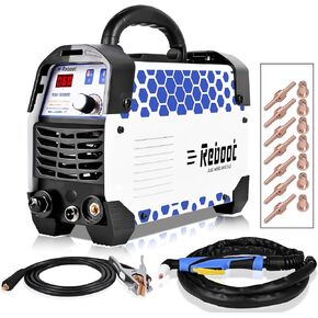 Reboot RBC6000DL Plasma Cutter, 60 Amp Non-Touch Pilot Arc Plasma Cutter Machine, 5/8 inch Clean Cut 4/5 inch Severance Cut, Dual Voltage 110/120V or 220/240V with Consumable Set Digital Display
