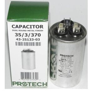 43-25133-03 -Rheem OEM Round Replacement Dual Run Capacitor 35 + 3 UF/MFD 370 Volt