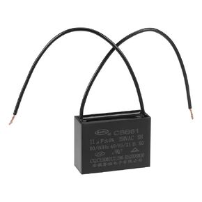 uxcell Ceiling Fan Capacitor CBB61 11uF 250V AC 2 Wires Metallized Polypropylene Film Capacitor 47x34x18mm for Electric Fan Pump Motor Generator