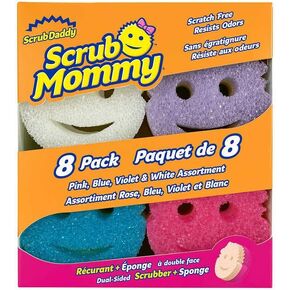 Scrub Daddy Scrub Mommy Dual-Sided Scrubber and Sponge, Variety Pack of 8