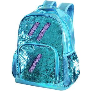 Hologram Sequin Backpack Sequin School Backpack for Girls Kids Elementary Bookbag Flip Sequence Holographic Book Bags in Saudi Arabia