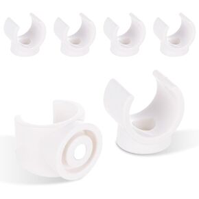 100 Pcs 3/4" PEX Pipe Clips, 20mm Diameter White PVC Pipe Clamps, U Hook PEX Pipe Support Hangers for Fixing Pipes