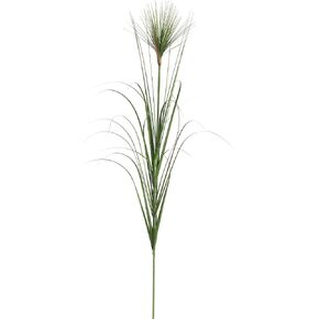 Vickerman Everyday 24" Artificial Green Brushed Grass with Black Plastic Pot - Faux Grass Plant Decor - Home Or Office Indoor Greenery Accent