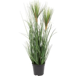 Vickerman Everyday 36 "عشب أخضر صناعي مصقول مع وعاء بلاستيكي أسود - ديكور نبات العشب الصناعي - لهجة خضراء داخلية للمنزل أو المكتب - عشب للداخل