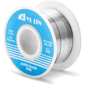 YI LIN 60/40 Solder Tin Lead Rosin Core Solder Wire For Electrical Soldering (0.6mm/50g)