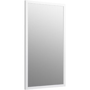 KOHLER K-99664-1WA Jacquard 34.5-Inch x 19.5-Inch Rectangular Framed Mirror, Linen White