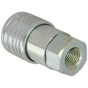 Dixon Valve & Coupling 2HTF2 Steel Flush Face Hydraulic Quick-Connect Fitting, Coupler, 1/4" Coupling x 1/4"-18 NPTF