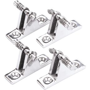 2PCS 316 Stainless Steel Boat Bimini Top Deck Hinge with Quick Release Pin, 90 Degree Boat Accessories Marine Kayak Canoe Yacht Cover-2/4 Packs