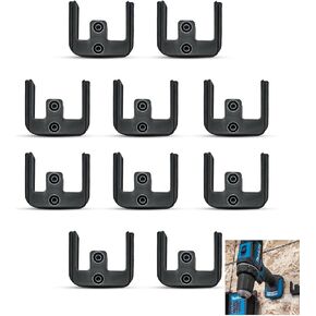 COMMANDER TOOL & GARAGE ORGANIZATION (10 Pack) Tool Holders/Mounts/Hangers/Clips compatible with Makita 18v LXT & 36v LXT Tools