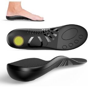Plantar Fasciitis High Arch Support Insoles - Welnove Heavy Duty Insoles Orthotic Inserts for Flat Feet Walking and Standing All Day Work Boot Insoles for Women 12-13.5 and Men 10-11.5