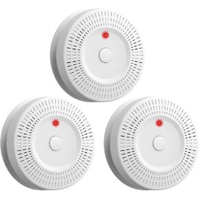 3 Pack Combination Operated Smoke and Carbon Monoxide Detectors,Battery Operated, Travel Portable Fire for Home, Kitchen