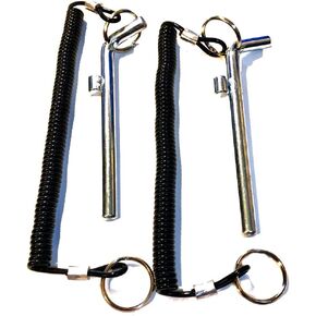 SBDs (Pack of 1) L-Pin, Tensile for 15 LB Weight Stack - Universal Weight Stack SELECTOR Pins (3/8" Dia 3-1/2" Grip Length) w/Chrome PL Steel Shaft - Cotterless Hitch Pins w/Jumbo Lanyard.