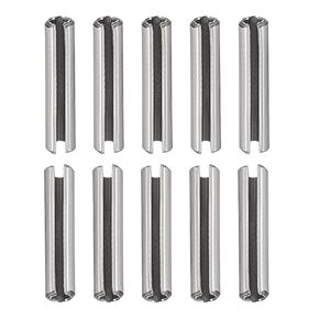 6mmx35mm(DxL) Slotted Spring Pin - 20Pack - Good for Home Machine Fastener - 304 Stainless Steel Spring Dowel Tension Roll Pin - Silver