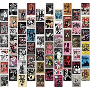 مجموعة ملصقات الحائط من JZHLLOY Punk Hip Hop/Rap | ملصقات الروك أند رول لجمالية الغرفة | ألبوم ريترو فريد يغطي ملصقًا جماليًا | ملصقات مغني الراب in Kuwait
