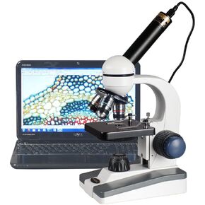 AmScope 40X-1000X LED Student Microscope + 5MP USB Camera (M150C-E5)