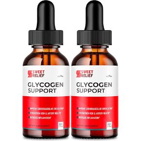 Sweet Relief Glycogen Support Drops - Sweet Relief Blood Vessel Cleaner Supplement, Glycogen Support Sweet Relief Advanced Formula SweetRelief Drops for Overall Health + Wellness (2 Pack)