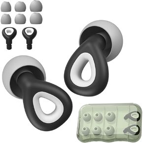 Ear Plugs Noise Cancelling 6 Pack Ear Plugs for Concerts Reusable Earplugs for Noise Reduction Silicone Ear Plug for Adult with Soft Hearing Protection with Concert Work Airplane Musicians