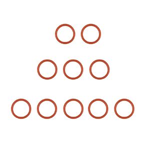 [10 Pcs] Silicone O-Rings Red 10.5mm OD 8.5mm ID 1 mm Width, Metric VMQ Sealing Gasket for Cup Lids, Coffee Maker, Brewing Fitting, Washer, Filter, Pump, Plumbing, Hose, Gauge, Auto, Machine