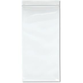 Plymor 4" x 8" (Pack of 100), 6 Mil Industrial Duty Zipper Reclosable Plastic Bags