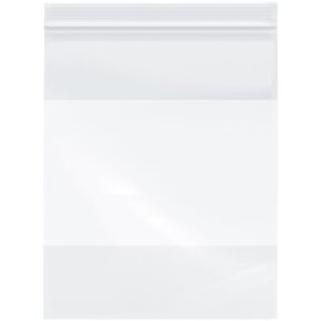 Plymor 8" x 10" (Pack of 200), 2 Mil with White-Block Zipper Reclosable Plastic Bags