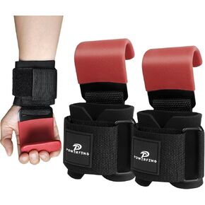 Lifting Hooks for Weight Lifting: Weightlifting Hooks Wrist Straps Hand Grip Support for Deadlift Weightlifting Gym Gloves for Men & Women