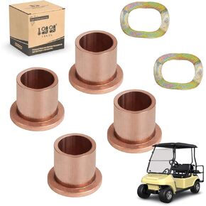 10L0L Golf Cart Flanged Spindle Bronze Bushing, King Pin Steering Knuckle Bushing Kit for Club Car Precedent 2004-Up OEM# 102288201, 102288401