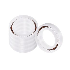 2Pcs 6204 POM Plastic Bearings -[20x47x14mm], Open-Type Bearing for Industrial Application, Nylon Cage, Glass Ball, ABEC1