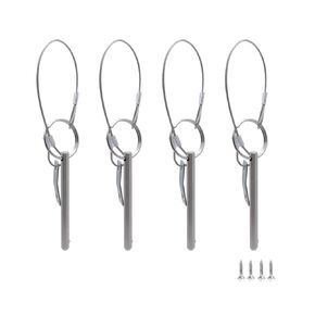 4PCS of Quick Release Pin DIA.1/4in, Usable Length 2.5in(60mm), Total length 3in(76mm) Full 316 Stainless Steel, Bimini Top Pin, Marine Hardware