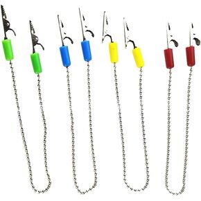 4 Pcs Metal Napkin Clips Napkin Neck Chain Clip Flexible Bib Holder Clips Dental Bib Clips Napkin Chain Clips Napkin Lanyard with Clips for Dining