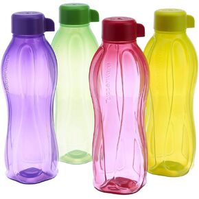 Tupperware Aquaslim Water Bottle Set, 500ml, Set of 4 (B.5L) Colors May Vary