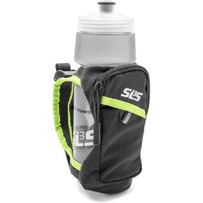 Running Handheld Water Bottle - 24 oz Runners Bottle + Running Water Bottle Hand Strap, Adjustable w/Zippered Pocket - Hand Held Water Bottle for Runners - Hydroquick II