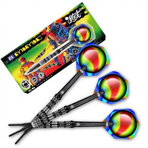 Shot! Darts AI Mimic 90% Tungsten Pro Throwing Darts Soft Tip Set, Professional – Made in New Zealand – Designed Dart Flights for Women & Men – Plastic Tip Bar Darts for Adults
