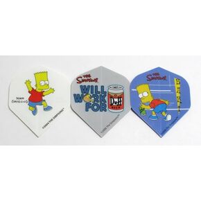 US Darts 3 Sets (9 Flights) Simpsons Bart Homer Duff Standard Dart Flights - Collection 3