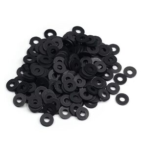 Othmro 100Pcs 6mm ID 18mm OD 1.5mm Nylon Plastic Round Washer Countersunk Spacer Thickness Screw Washer Gasket Rings Crush Screw Washer Electrical Connections on Household Commercial Appliances Black