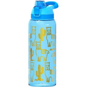 Home Tune Glitter Water Bottle with Chug Lid, BPA FREE Tritan & Leak Proof One Click Open Flip Top & Easy Clean & Soft Carry Handle, 30oz / 900ml (Alpaca)