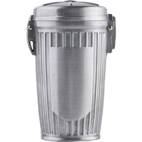 Mini Ashtray/Pocket Ashtray/Travelling Ashtray Made of Metal, Stylish Trash tin Design, Color: Silvery, Mod. HX909-01