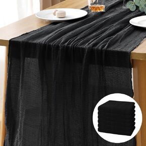 Cheesecloth Table Runner Blushing Pink 1Pcs Boho Gauze Table Runners 10FT Cheese Cloth Long Sheer Rustic Table Runner for Party Wedding Bridal Shower Decor