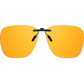 Clip On Blue Light Blocking Glasses for Prescription Glasses Women Men, Fit Over Glasses for Computer, TV, Gaming