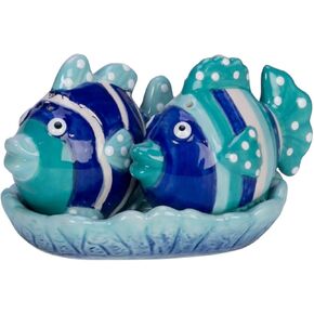 Beachcombers Ceramic Fish Salt And Pepper Coastal Beach House Decor Decoration Multi