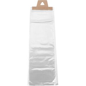 CleverDelights Newspaper Bags - 7.5" x 21" - 500 Pack - 0.8 Mil - Clear Flat Plastic Bags