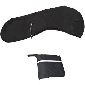 Boat Motor Covers Full Outboard Motor Cover with 600D Heavy Duty Oxford Fabric Extra PVC Coating,Waterproof Outboard Engine Covers for Motor, N-F8-023154-S, 20-30HP, BLACK
